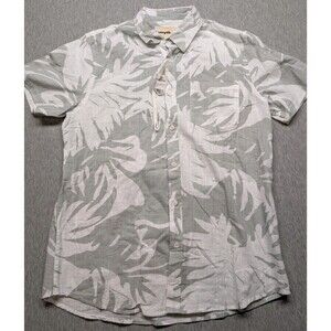 SMYTH Button Shirt Mens Size Large Faces Hawaiian Tee Graphic New OffWhite